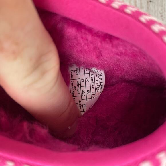 Koolaburra by Ugg K Burree Girls Size 1 Slip On Shoes Pink 1159670K - Picture 10 of 11